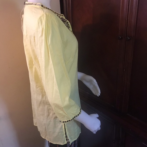 🆕 Audrey Mai Yellow Long Sleeves Blouse-Med - Picture 3 of 7